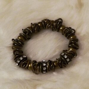 Bronze metal stretchy bracelet
